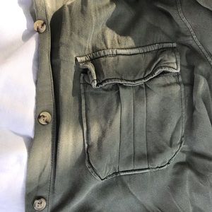 Green Denim Boyfriend Shirt